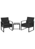 Outsunny 3 Piece Rattan Patio Bistro Set - One Size Image 2
