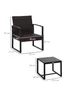 Outsunny 3 Piece Rattan Patio Bistro Set - One Size Image 3