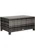 Outsunny Garden Rattan Coffee Side Table (85cm x 50cm x 39cm) - One Size Image 1
