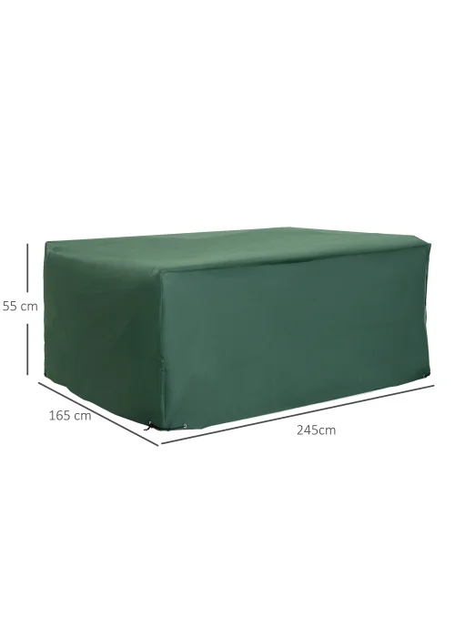 Outsunny UV Rain Protective Cover For Garden Patio Wicker Rattan - 245x165x55cm Image 3