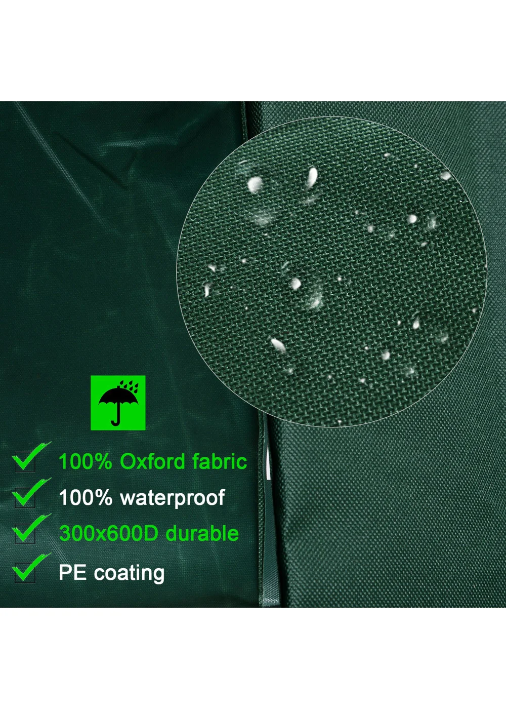 Outsunny 600D Oxford Patio Set Cover Outdoor Garden Rattan Furniture Protection Cover Protector 205 x 145 x 70 cm - 205x145x70cm Image 5