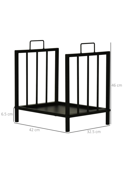 Outsunny Metal Firewood Log Holder Firewood Rack - No Size Image 3