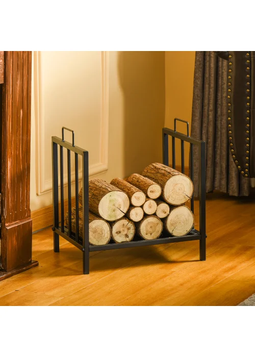 Outsunny Metal Firewood Log Holder Firewood Rack - No Size Image 1