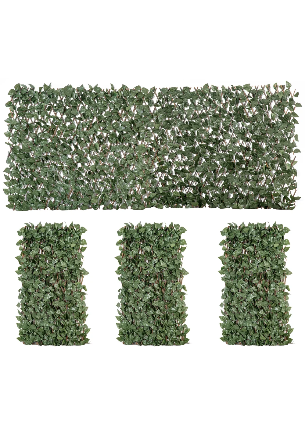 Outsunny 4 Piece 2m x 1m Expanding Trellis Fence - No Size Image 2