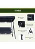 Outsunny 3 Seater Canopy Swing Chair Garden Rocking Bench with Top Roof - Black - One Size Image 5