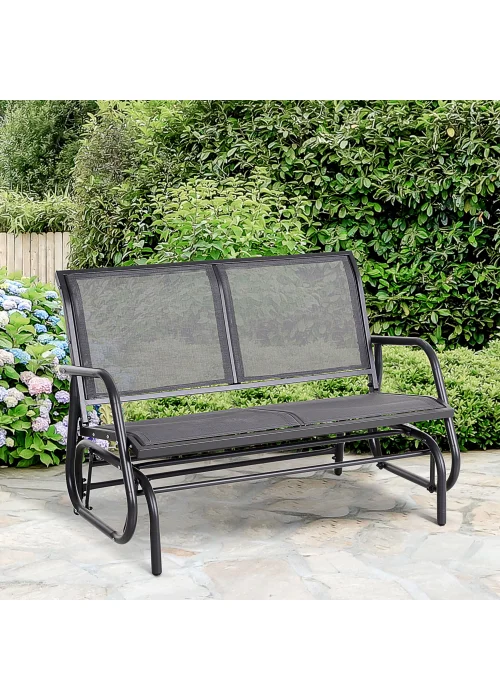 Outsunny 2-Person Outdoor Glider Bench Patio Double Swing Gliding Chair Loveseat - No Size Image 1