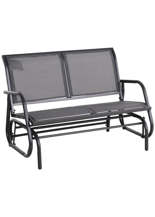Outsunny 2-Person Outdoor Glider Bench Patio Double Swing Gliding Chair Loveseat - No Size Image 2