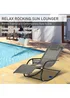 Outsunny Outdoor Garden Rocking Chair, Patio Sun Lounger Rocker Chair with Breathable Mesh Fabric - No Size Image 4