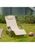 Outsunny Outdoor Garden Rocking Chair, Patio Sun Lounger Rocker Chair with Breathable Mesh Fabric - No Size Image 1