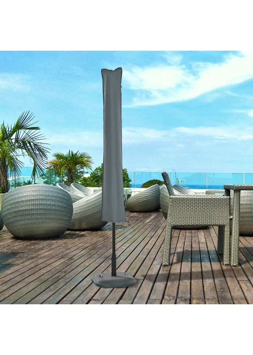 Outsunny Garden Parasol Cover Waterproof Outdoor Courtyard Umbrella Protector 420D Oxford Fabric - No Size Image 1
