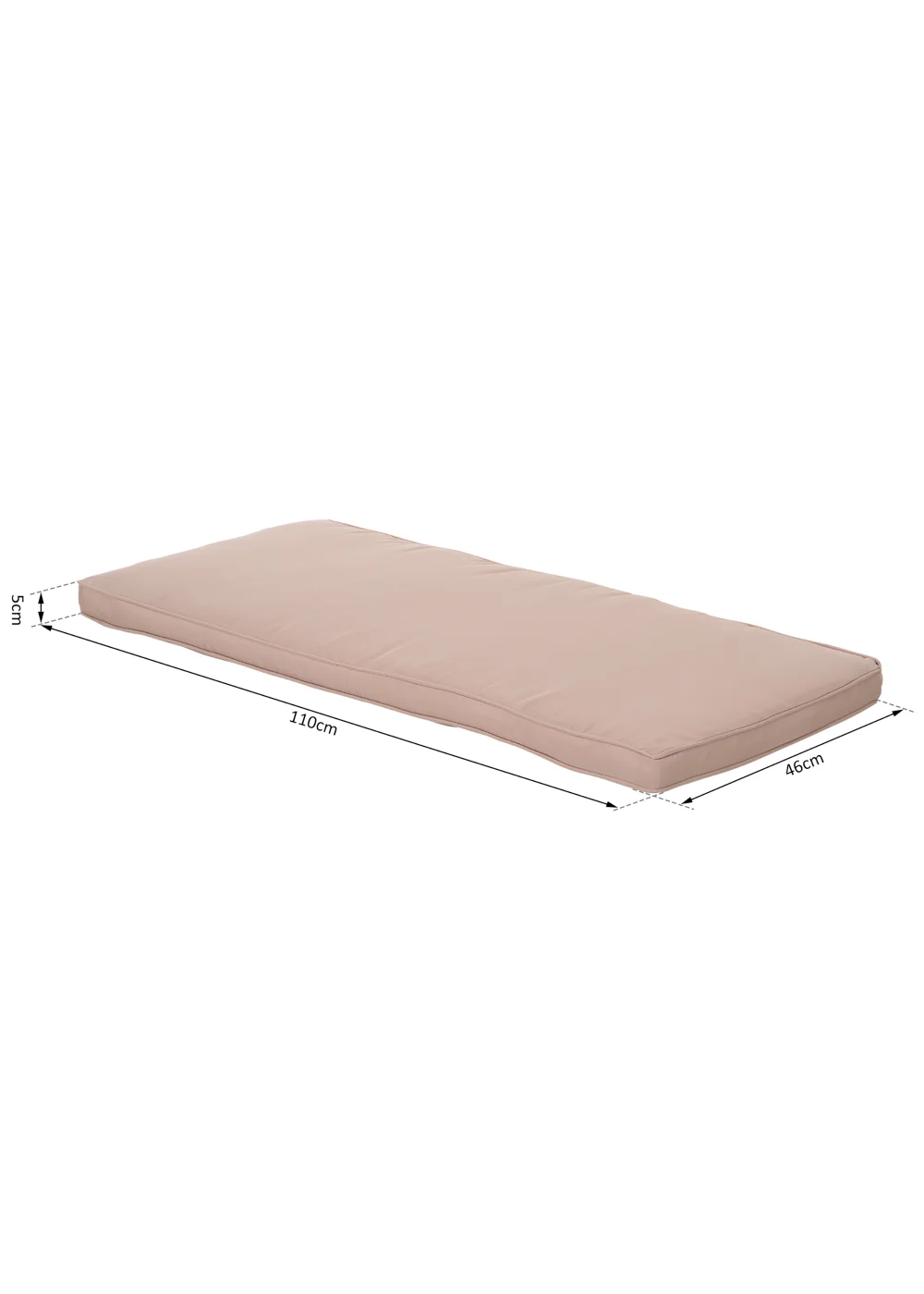 Outsunny 2 Seater Bench Swing Cushion (110cm x 46cm x 5cm) - One Size Image 3