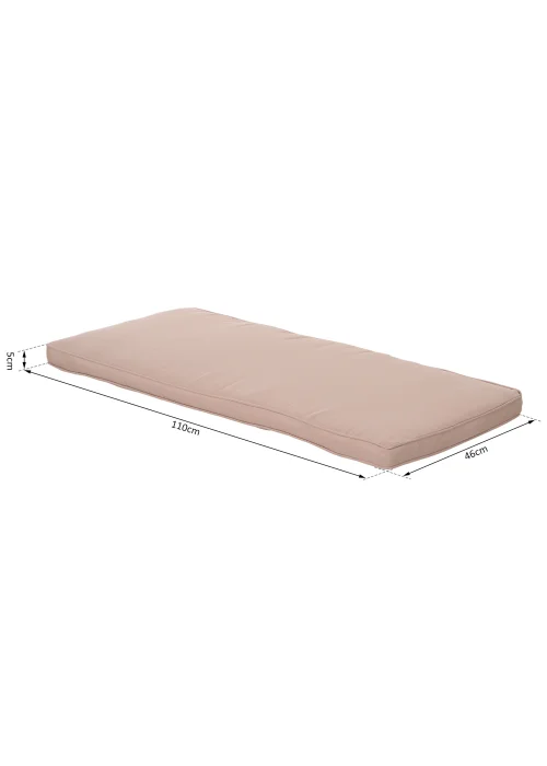 Outsunny 2 Seater Bench Swing Cushion (110cm x 46cm x 5cm) - One Size Image 3