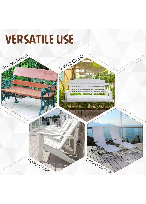 Outsunny 2 Seater Bench Swing Cushion (110cm x 46cm x 5cm) - One Size Image 5