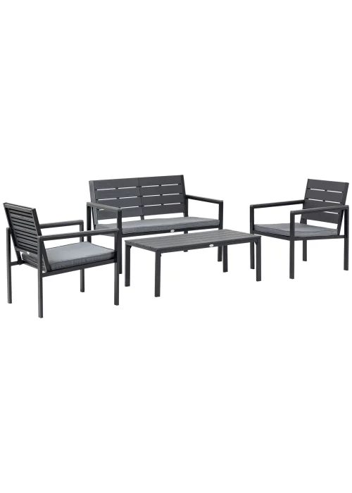 Outsunny 4 PCs Outdoor Conversation Sofa Set - One Size Image 2