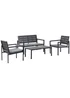 Outsunny 4 PCs Outdoor Conversation Sofa Set - One Size Image 2