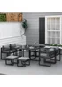 Outsunny 9 PCs Garden Cube Dining Set - No Size Image 2