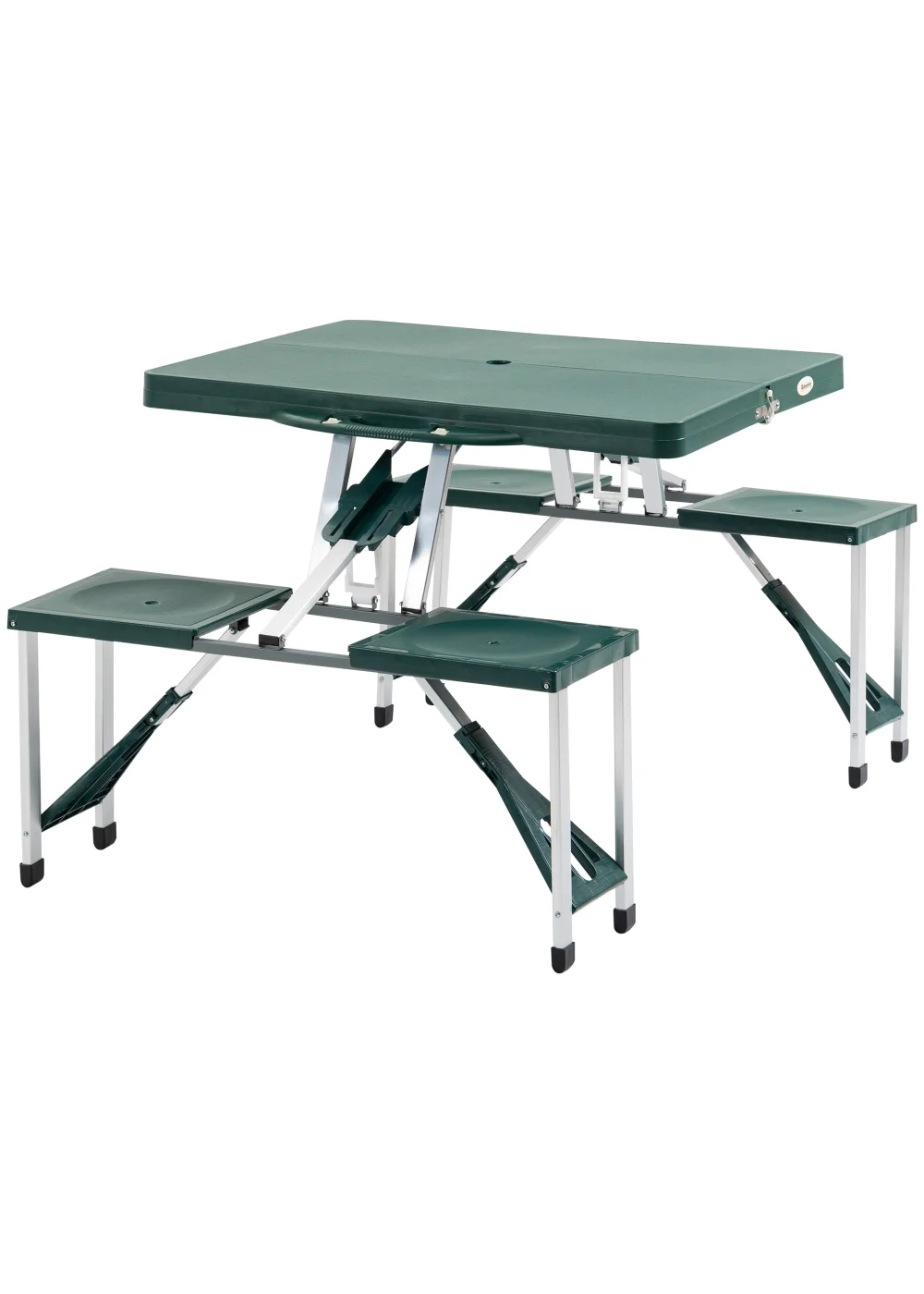 Outsunny Picnic Party Foldable Camping Table Set, Green - No Size Image 2