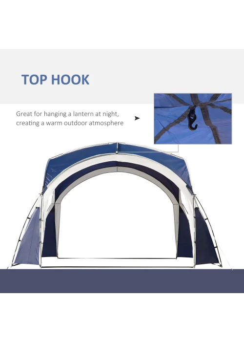 Outsunny Camping Gazebo Dome Tent (3.5 x 3.5M) - One Size Image 5