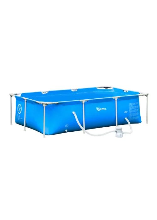 Outsunny Steel Frame Pool with Filter Pump Ground Swimming Pool - One Size Image 1
