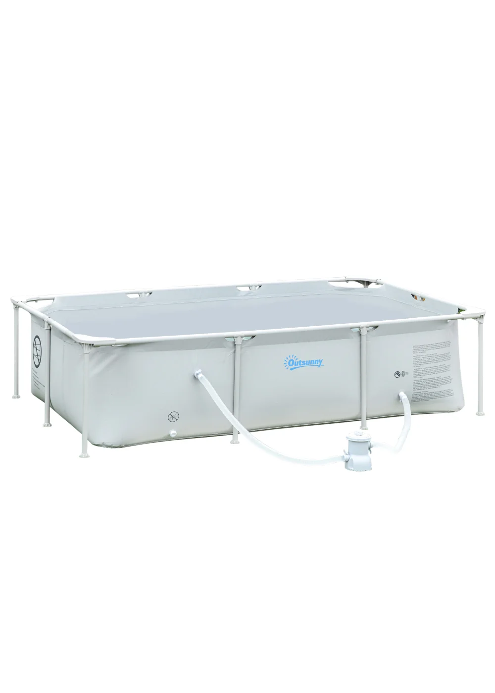 Outsunny Steel Frame Pool with Filter Pump Ground Swimming Pool - No Size Image 2