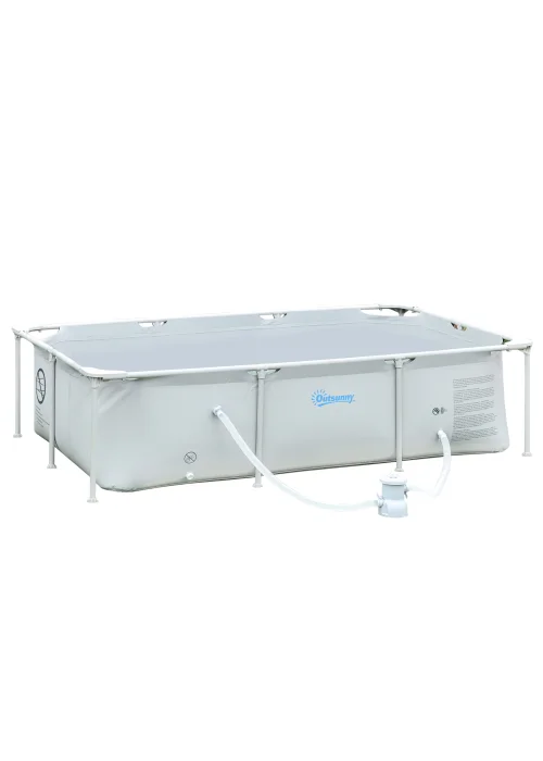 Outsunny Steel Frame Pool with Filter Pump Ground Swimming Pool - No Size Image 2