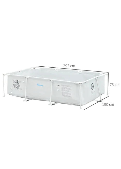 Outsunny Steel Frame Pool with Filter Pump Ground Swimming Pool - No Size Image 3