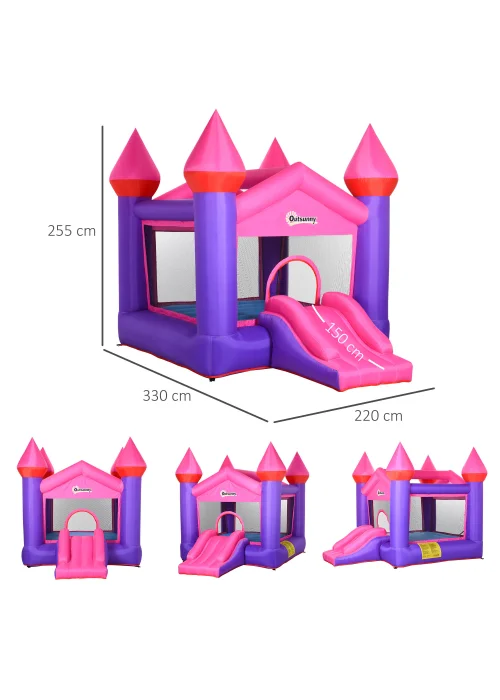 Outsunny Inflatable House Bouncy Castle (255cm x 330cm x 220cm) - One Size Image 3