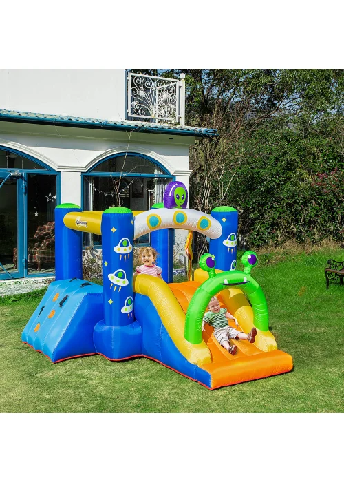 Outsunny Large Alien Bouncy Castle (200cm x 315cm x 240cm) - One Size Image 2