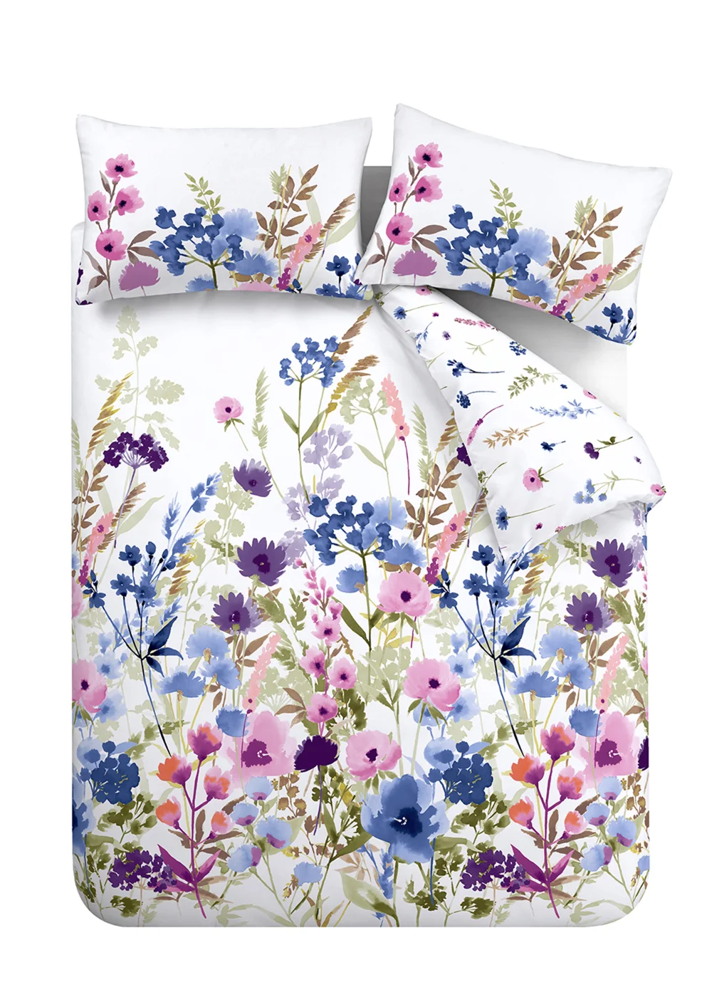 Catherine Lansfield Countryside Floral Reversible Duvet Cover Set White - Single Image 5