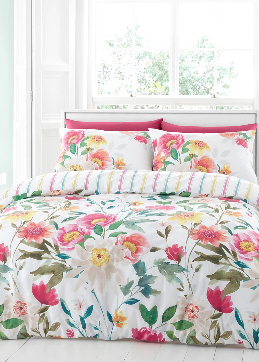 Catherine Lansfield Fresh Floral Duvet Cover - Single Image 1