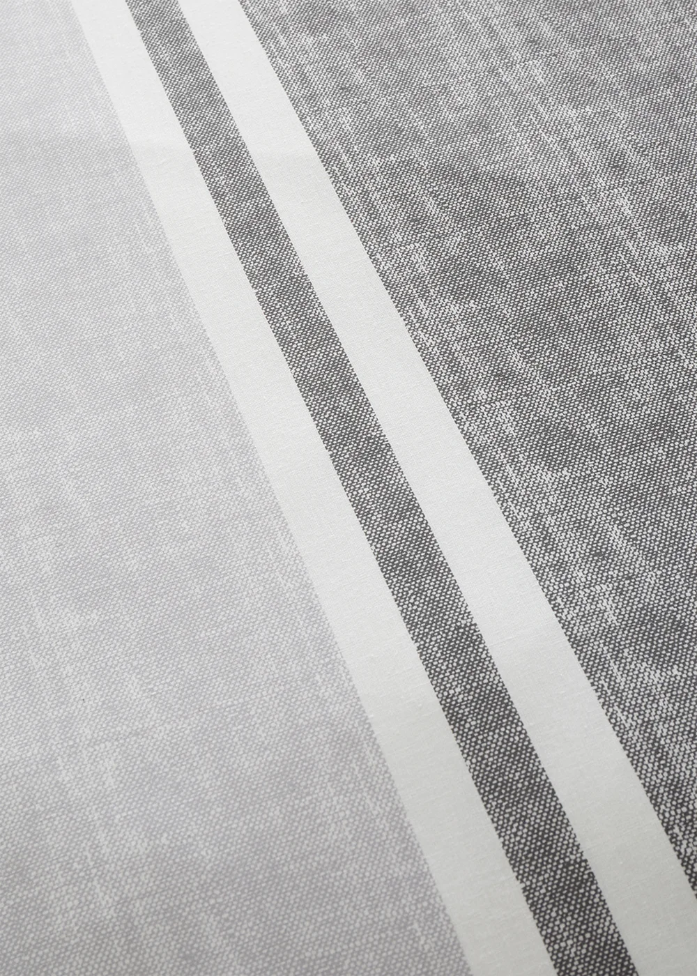 Catherine Lansfield Textured Banded Stripe Reversible Duvet Cover Set Charcoal Grey - Single Image 4