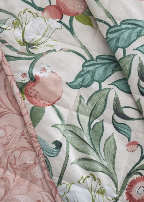 Catherine Lansfield Clarence Floral Quilted Bedspread (220x230cm) - One Size Image 2