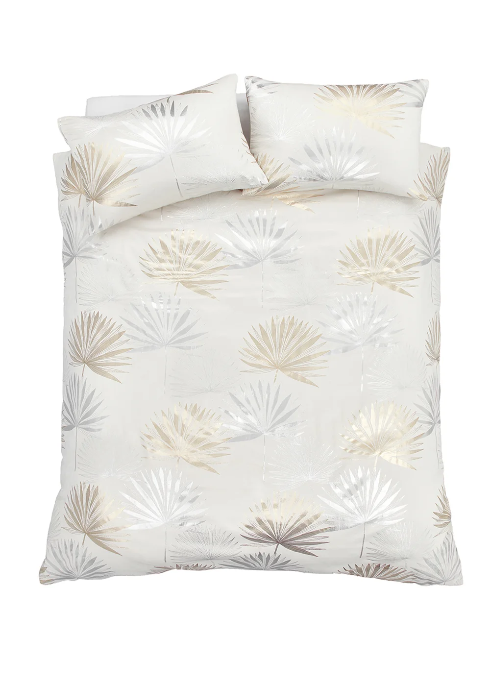Catherine Lansfield Luxe Palm Jacquard Duvet Cover - Double Image 5
