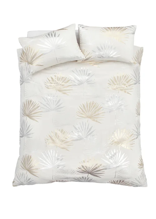 Catherine Lansfield Luxe Palm Jacquard Duvet Cover - Double Image 5