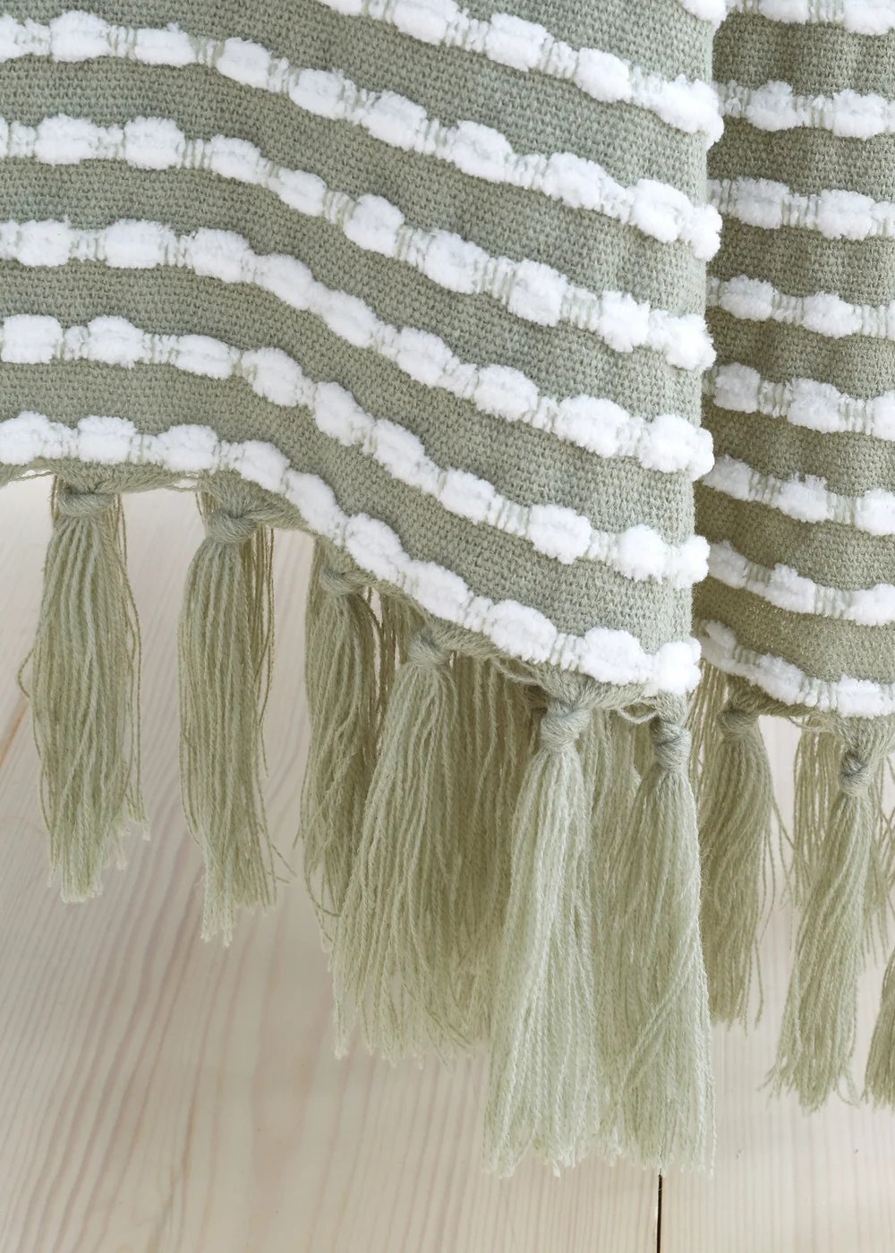 Catherine Lansfield Stab Stitch Green Throw (125x150cm) - One Size Image 3