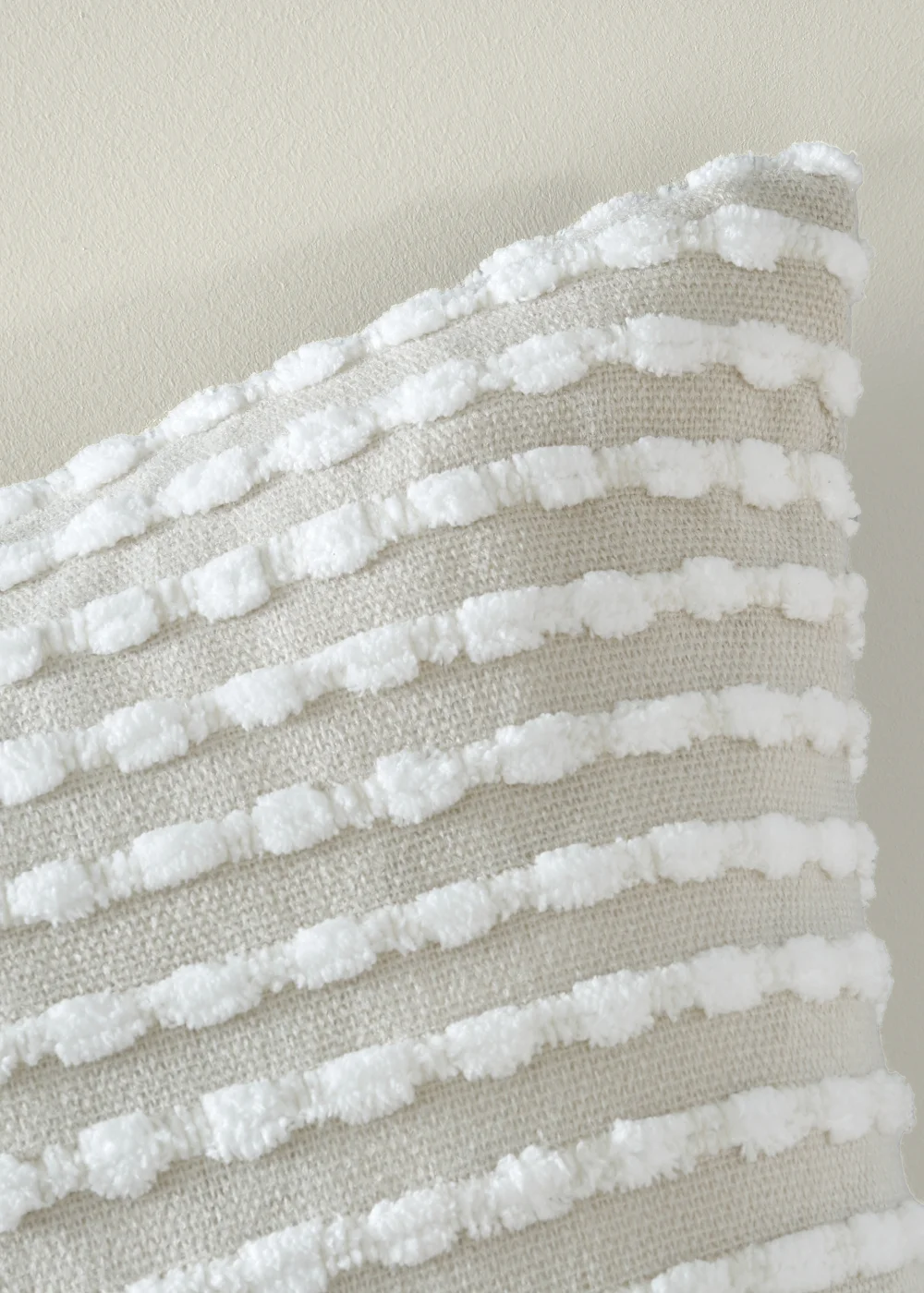 Catherine Lansfield Stab Stitch 43x43cm Cushion Natural - 43W X 43D Image 2