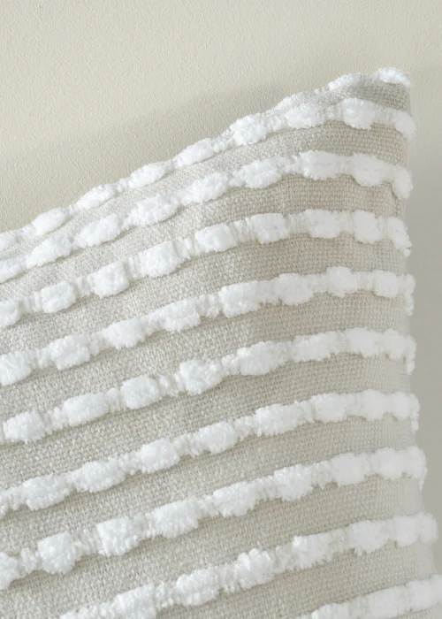 Catherine Lansfield Stab Stitch 43x43cm Cushion Natural - 43W X 43D Image 2