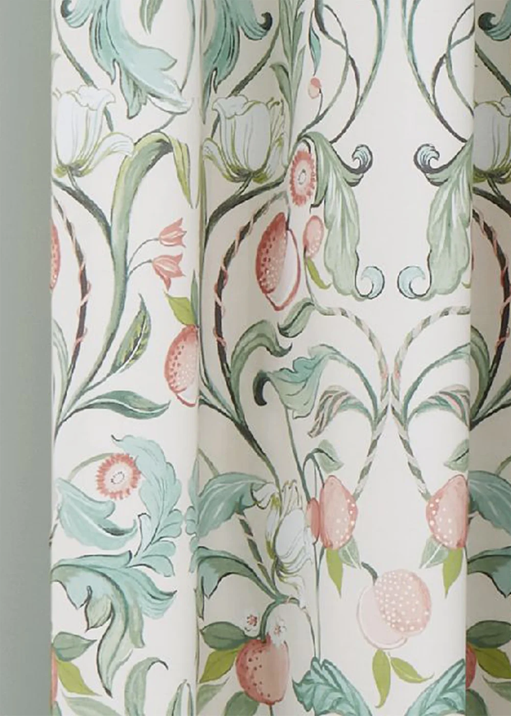 Catherine Lansfield Clarence Floral Lined Eyelet Curtains - 66W X 72D (168x183cm) Image 3