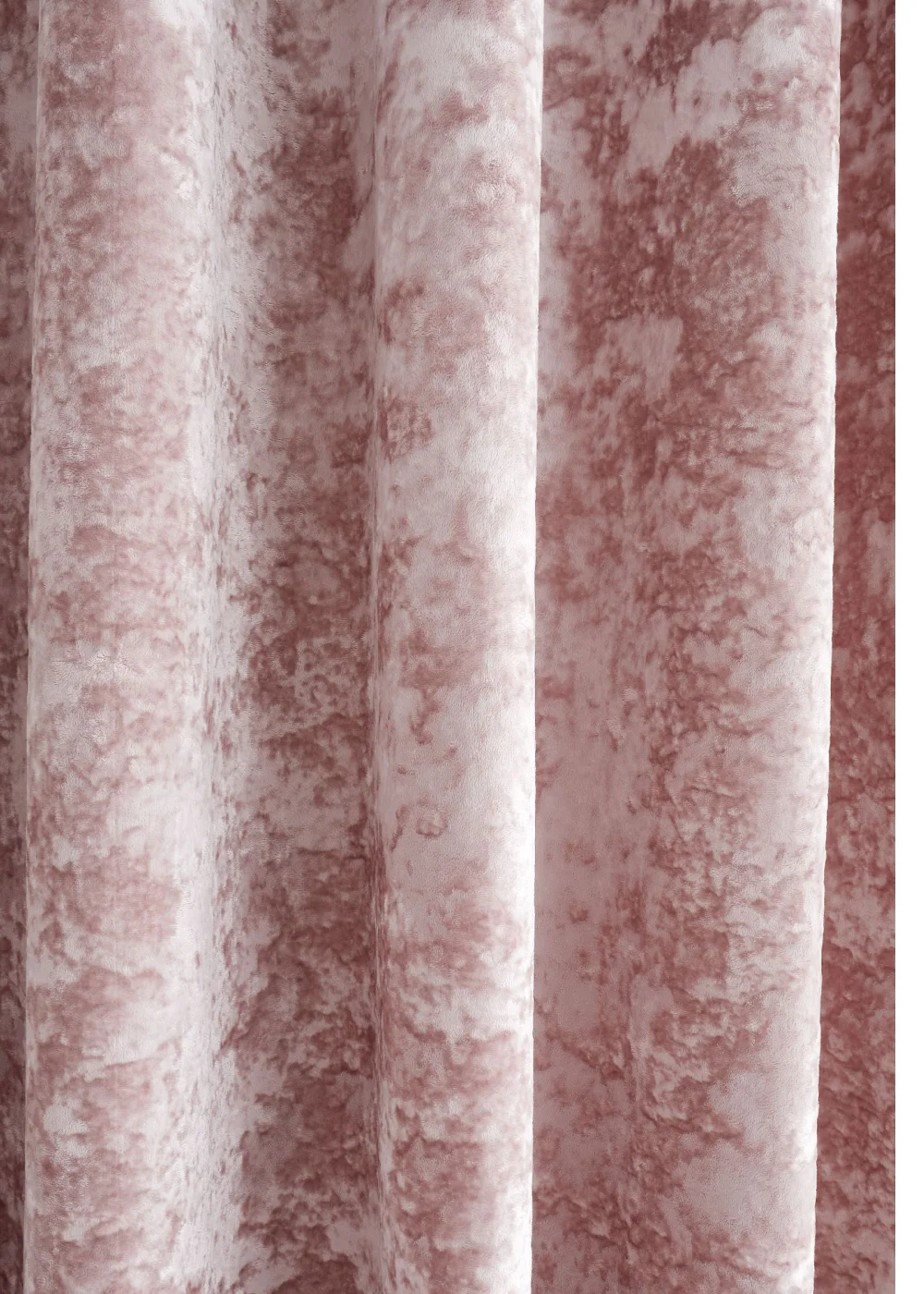 Catherine Lansfield Crushed Velvet Lined Eyelet Curtains Blush Pink - 66W X 54D (168x137cm) Image 3