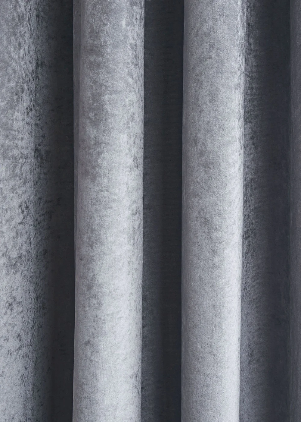 Catherine Lansfield Crushed Velvet Glamour Sequin Lined Eyelet Curtains Grey - 46W X 54D (116x137cm) Image 3