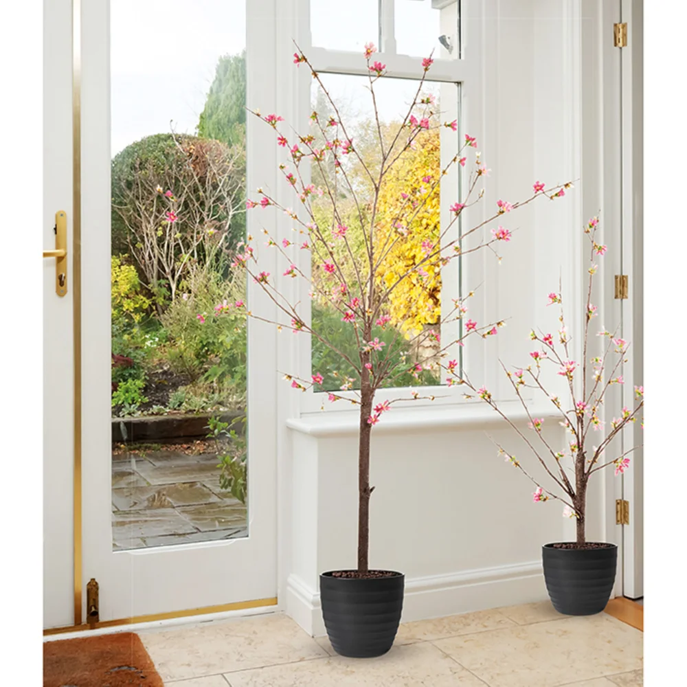 Premier Decorations Artificial Peach Blossom Tree 168cm - One Size Image 2