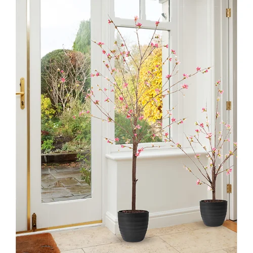 Premier Decorations Artificial Peach Blossom Tree 168cm - One Size Image 2