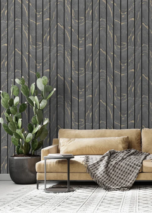 Muriva Woodgrain Panel Wallpaper - One Size Image 2
