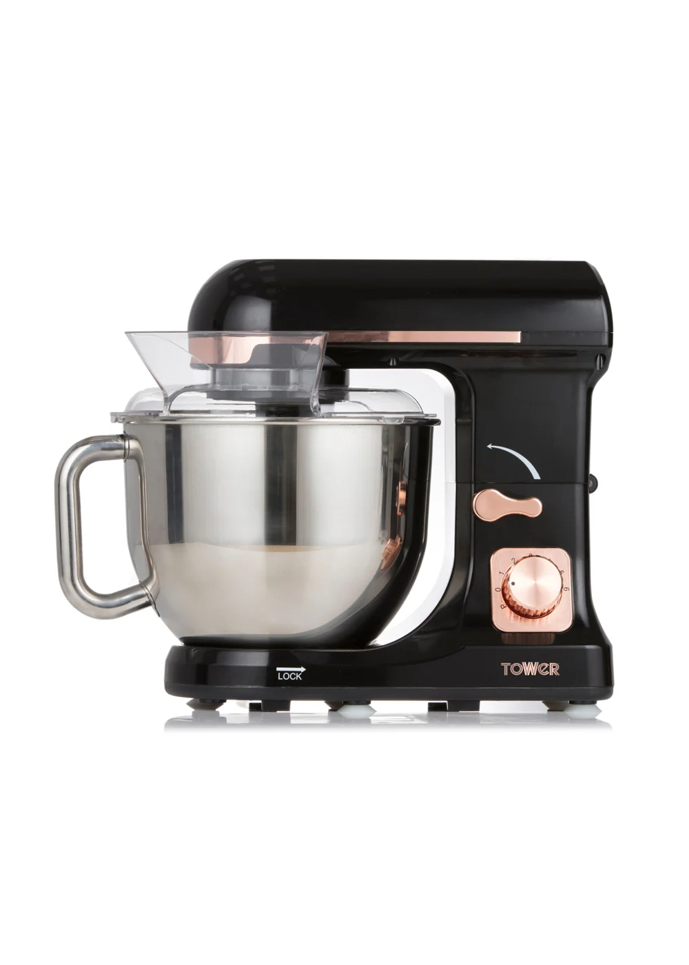 Tower 1000W Stand Mixer With 5 Litre Stainless Steel Bowl - One Size Image 1