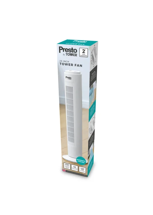 Tower Presto 29 Inch Tower Fan White - One Size Image 2
