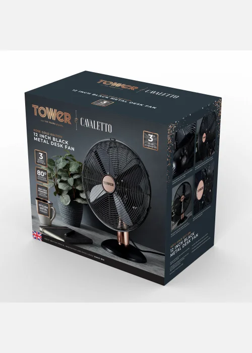 Tower Cavaletto 12 Inch Metal Desk Fan - One Size Image 2