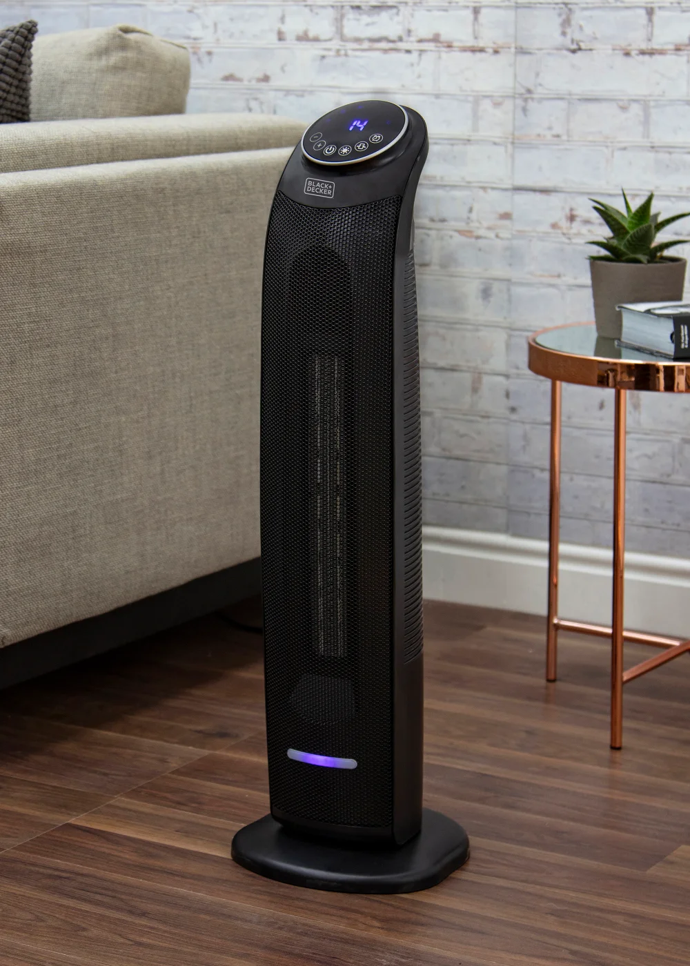 Black & Decker 2.2KW Ceramic Tower Fan Heater Black - One Size Image 2