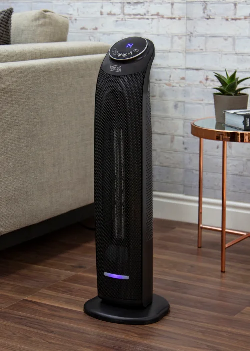 Black & Decker 2.2KW Ceramic Tower Fan Heater Black - One Size Image 2