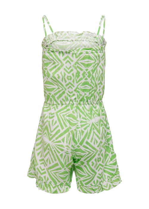 ONLY Kids Green Print Playsuit (6-14yrs) - 9 Yrs Image 2
