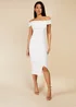 Little Mistress Cream Bardot Midi Dress - 8 Image 1